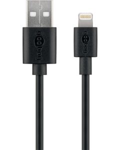 USB -lynlading og datakabel, svart 1M