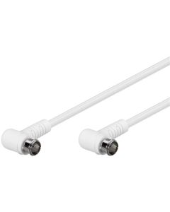Sat kabelvinkel, f -socket - rask tilkobling, hvit, 5m