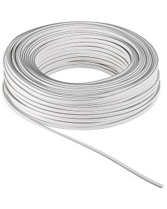 Høyttalerkabel hvit CCA 25m - 2 x 1,5 mm²
