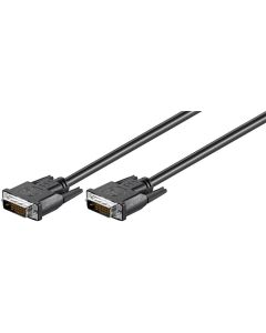 Dvi-d fullhd kabel dobbeltkobling, svart, 3m,