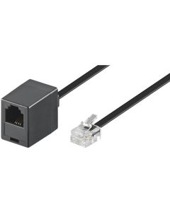 Telefonutvidelseskabel RJ11/RJ14 Han (6P4C) til RJ11 She (6P4C)