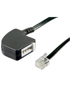 Tae adapter tae -f hun til rj11/rj14 (6p4c) - 1 stk.