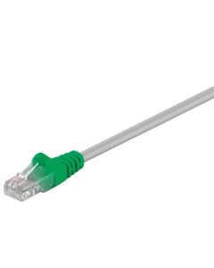 CAT 5E Cross-Patch-kabel, U/UTP, grågrønn, 0,5 m