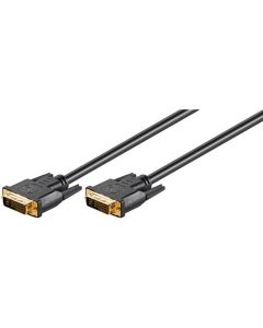 Dvi-i fullhd kabel dobbeltkobling, svart, 10m,