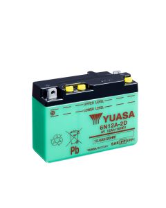 Yuasa 6N12A-2D (uten syre) 6V batteri for motorsykkel