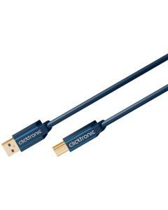 ClickTronic Casual USB 3.0 Cable 1,8M - Høy hastighetsdatakabel med A/B -plugg