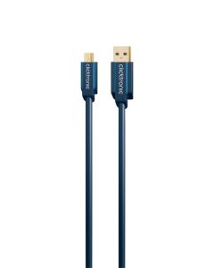 ClickTronic Casual Mini USB 2.0 Kabel - 3M - Kabel til Mini Type -B USB