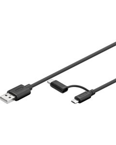 2in1 USB -kabel, 1 m