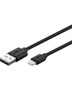 USB -lynlading og datakabel, svart 0,5m