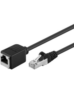 CAT 5E Extension Cable F/UTP, svart, 2m
