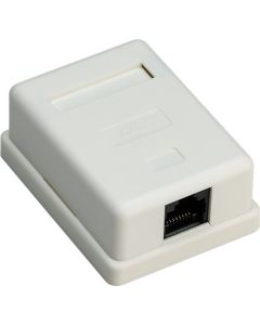 1-port RJ45 Installasjonsboks, CAT 6, UTP