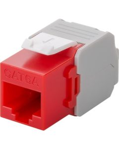 CAT 6A RJ45 plugger, ikke skjermet, rødhvit