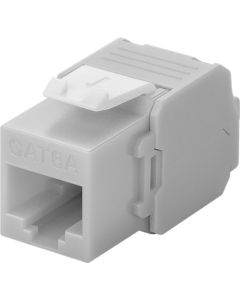 CAT 6A RJ45 plugger, ikke skjermet, lys gråhvit