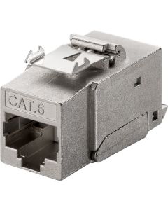 CAT 6 RJ45-plugger, skjermet, 250 MHz, snap-in