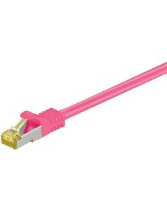RJ45 Patch Cable S/ FTP (PIMF), M/ CAT 7 -kabel, magenta, 1,5m