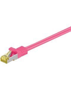 RJ45 Patch Cable S/ FTP (PIMF), M/ CAT 7 -kabel, magenta, 7,5m