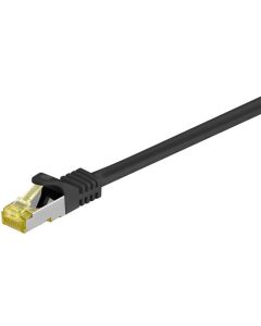 RJ45 Patch Cable S/ FTP (PIMF), M/ Cat 7 -kabel, svart, 7,5m
