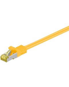 RJ45 Patch -kabel S/ FTP (PIMF), M/ CAT 7 -kabel, gul, 10m