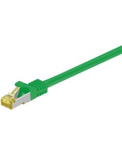 RJ45 Patch Cable S/ FTP (PIMF), M/ Cat 7 -kabel, grønn, 30m