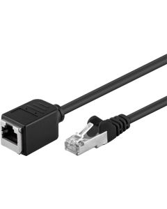 CAT 5E Extension Cable F/UTP, svart, 3m