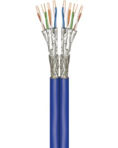 CAT 7A+ Duplex Network Cable, S/FTP (PIMF), blå, 500m kabelrull
