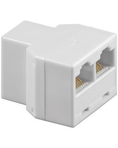 ISDN T-adapter RJ45 hunn (8p8c) til 2x RJ45 hunn (8p8c)