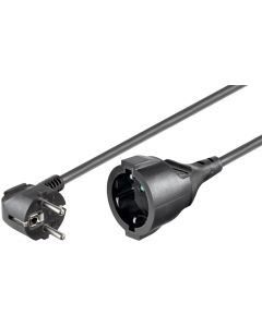 Forlengelsessnor, 3 m, svart