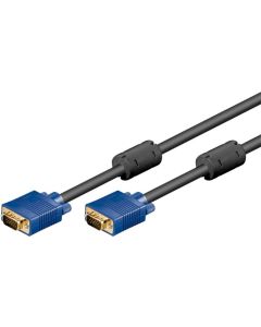 Full HD SVGA Monitor-kabel, blå-sort, 5m,