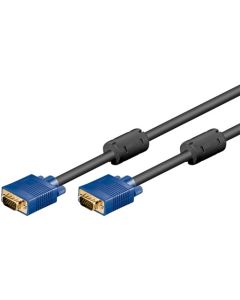 Full HD SVGA Monitor-kabel, blå-sort, 10m,
