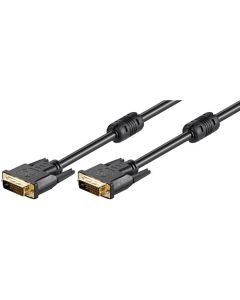 DVI-D FULLHD Kabel dobbeltkobling, svart, 1,8m,