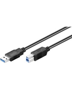 USB til USB B - 3.0 Superspeed -kabel, 3M