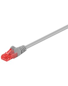 Cat 6, U/UTP Patch Cable, LSZH, CU, Gray, 1M