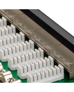 Katt 6 10 tommers lapppanel, 12 port, svart, papirboks med etikett