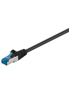 CAT 6A Patch Cable S/FTP (PIMF), svart, 0,25m