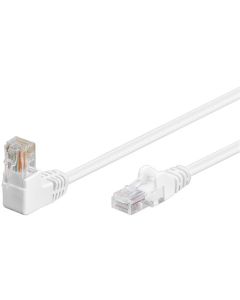 Cat 5e Patch Cable 1x 90 ° vinklet, U/UTP, hvit, 3m