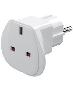 Travel Socket UK -> Schucko, White