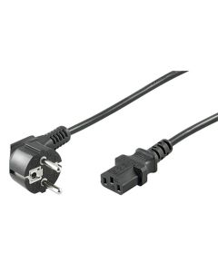 Ledning, vinklet, 3 m, svart
