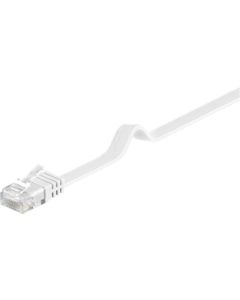 Cat 6 Flat Patch Cable, U/UTP, White, 5m