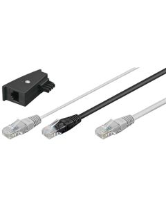 Tae adapter 2x rj45 han til rj45 han (8p8c) og tae-f he