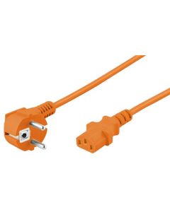 Ledning, vinklet, 2 m, oransje