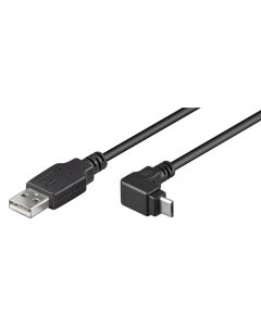 USB 2.0 Hi-Speed ​​Cable 90 °, svart, 1,8m,