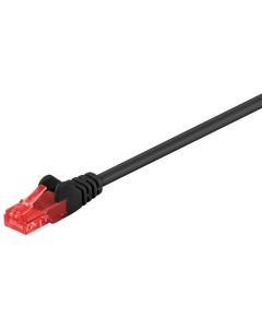 Cat 6 Patch Cable, U/UTP, svart, 25m