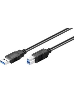 USB 3.0 Superspeed -kabel, svart, 0,25m,