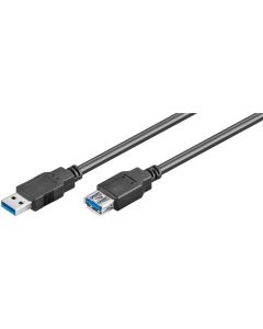 USB 3.0 Superspeed Extension Cable, Black, 5m,
