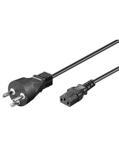 Ledning, Danmark Type H, 2 m, svart