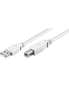 USB 2.0 Hi-Speed-kabel, hvit, 1 m,