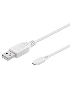 USB 2.0 Hi-Speed-kabel, hvit, 0,6m,