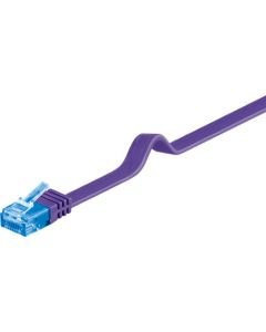 CAT 6A Flat Network Cable U/UTP, Violet, 0,5m