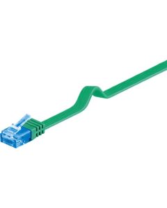 CAT 6A Flat Network Cable U/UTP, grønn, 1m