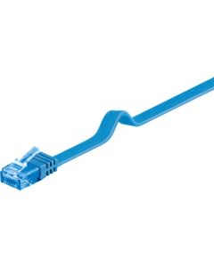 CAT 6A Flat Network Cable U/UTP, blå, 2m